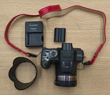 Panasonic LUMIX DMC-FZ38 18x Zoom Camera with Accessories - Tested Working