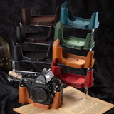Handmade Genuine Real Leather Half Camera Case Bag Cover For Nikon DF