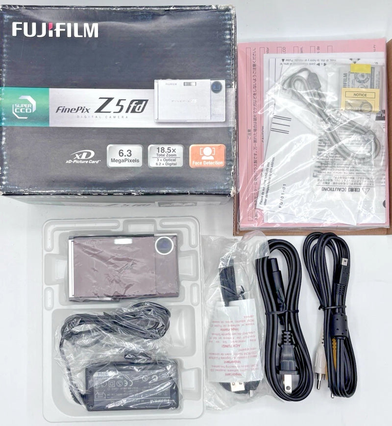 New in Original Box Fujifilm FinePix Z5fd Brown Retro CCD Compact Digital Camera