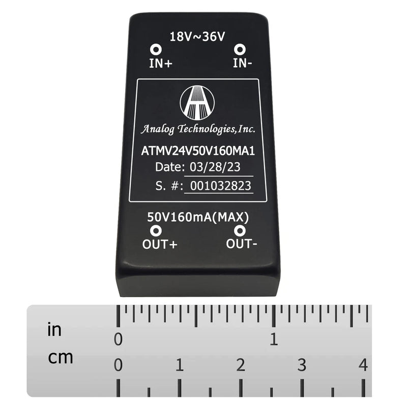 ATMV24V50V160MA1 8W Isolated DC-DC Power Module 24V Input 50V 160mA Output