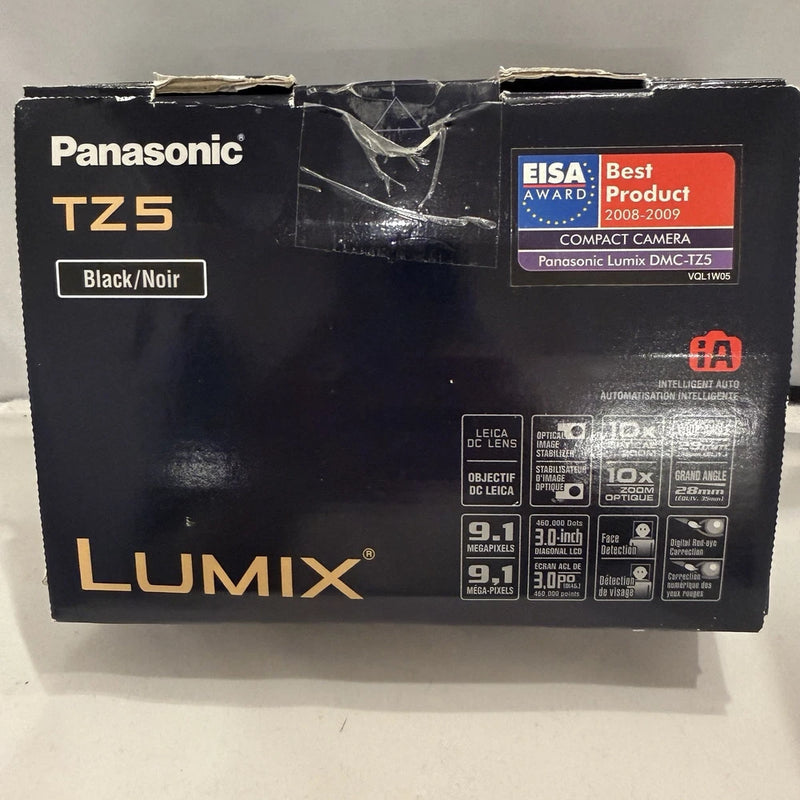 Panasonic Lumix TZ5 Digital Camera Bundle 10x Leica Lens w/Case Charger WORKING