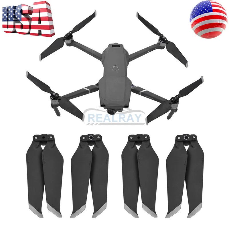Pairs of 4 New Propeller For DJI Drone Mavic 2 Pro 2 Zoom 8743 Low-Noise SILVER