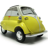 1/18 Vintage Isetta 1955 Model Car Diecast Toy Cars Metal Vehicles Yellow