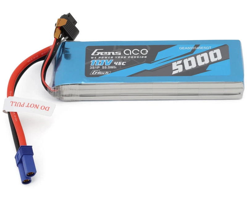 Gens Ace 3S 45C G-Tech Smart LiPo Battery (11.1V/5000mAh) [GEA503S45E5GT] Battery