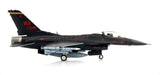 F-16C scale model aircraft in dark gray with detailed USAF-style markings