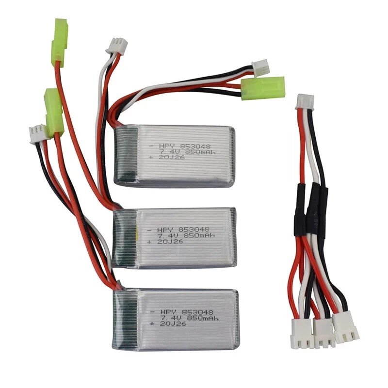 3¡Á 7.4V 850mah Lipo battery for 9300 9301E 9302E 9303E 9034E 9305E RC 4WD RC Car