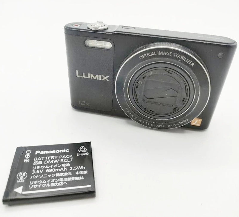Panasonic Lumix DMC-SZ10 Black 16MP Digital Camera 12x Optical Zoom Wi-Fi Tested