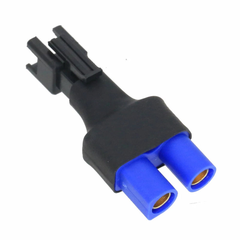 EC3 to SM 2P battery adapter, black body with blue dual plug terminals