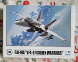 1:72 F/A-18 VFA-87 Golden Warriors model airplane kit box, boxed jet artwork