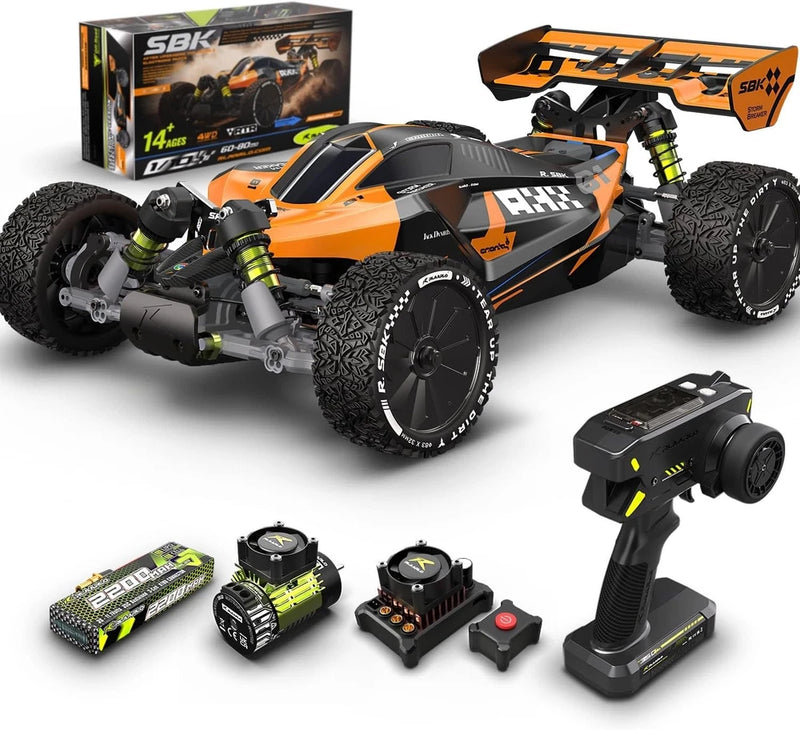 Brushless RC Cars, 1:10 + KMH High Speed Remote Control Car for Adults Boys, 4