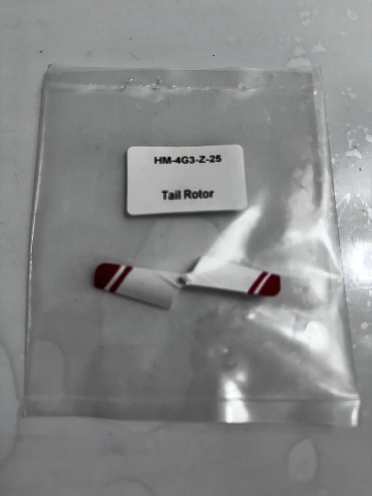 Walkera HM-4G3-Z-25 tail rotor blade, red-and-white blades in sealed bag