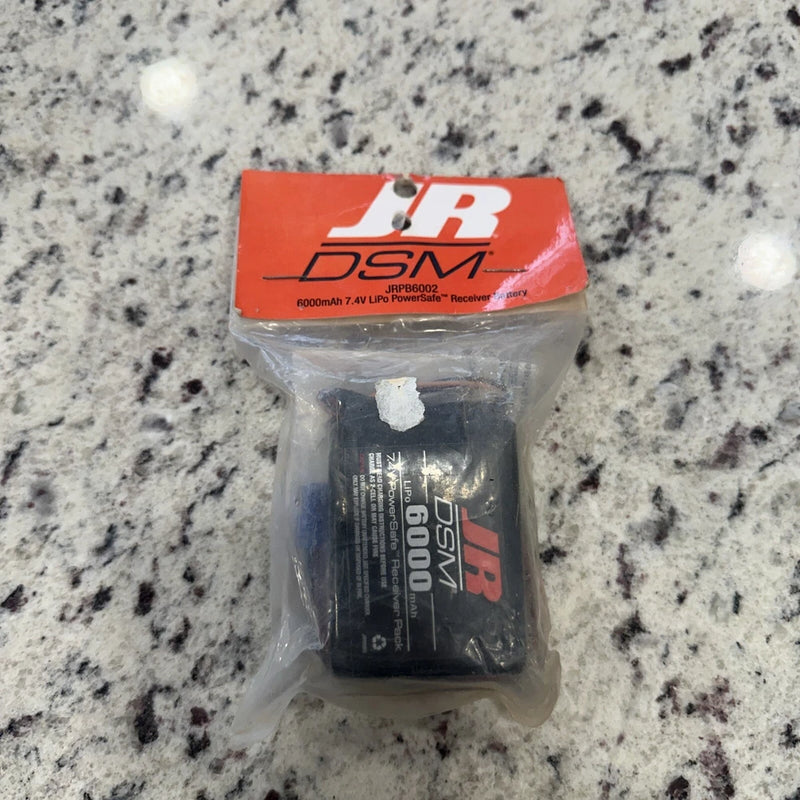 NEW JR DSM JRPB6002 6000mAh 7.4 LiPo PowerSafe Receiver Battery Battery