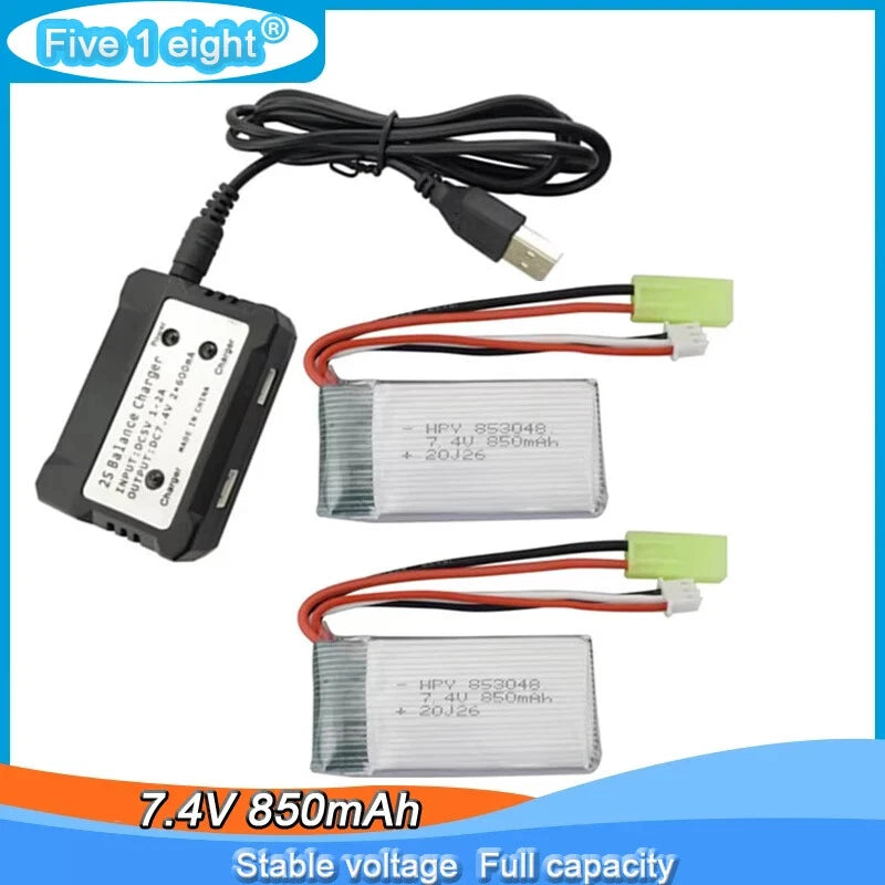 7.4V 850mah 25C Lipo battery for 9300 9301E 9302E 9303E 9034E 9305E 4WD RC Car