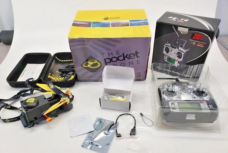 AirDroids pocket drone kit with accessories and retail box
