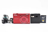 [Near MINT] Nikon COOLPIX S6200 Compact Camera Red From JAPAN #45