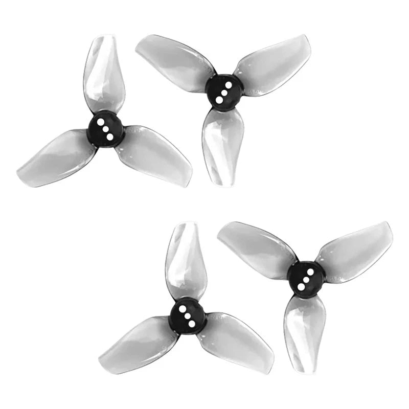 HQProp T2.2x2x3 Tri-Blade Propeller ¨C Gray 2CW+2CCW for FPV Drone PC Durable
