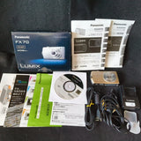 Panasonic Lumix DMC-FX70 Digital Camera Gold Complete Set w/ Box Manual Software