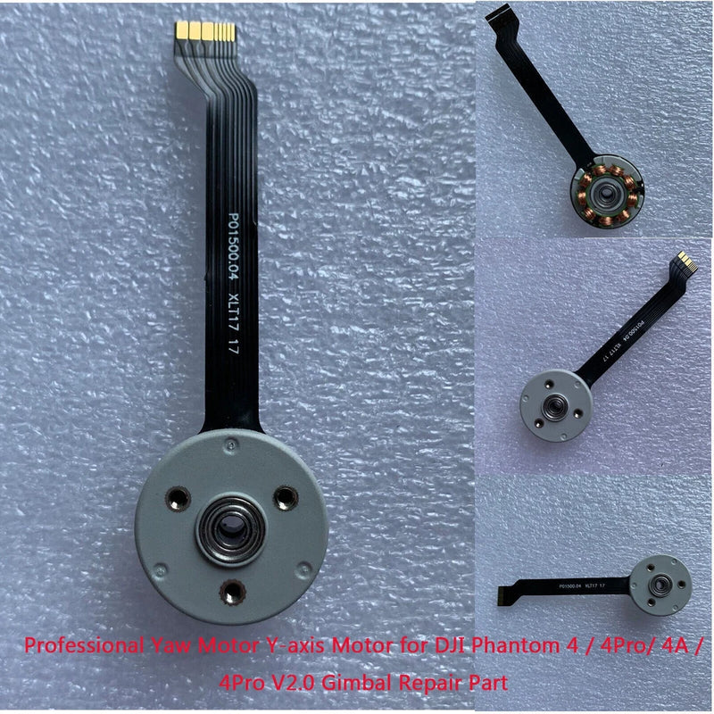 Gimbal yaw motor with flat ribbon cable and circular mounting plate