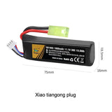 LiPo Battery 11.1V 1800mAh 30C Mini Tamiya Plug for Electronic water bullet toys Battery