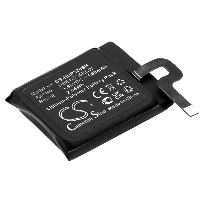 Battery for Huawei Watch 3 Pro,Watch 3S,Watch 3X P/N: HB642735ECW 660mAh 2.54Wh Battery