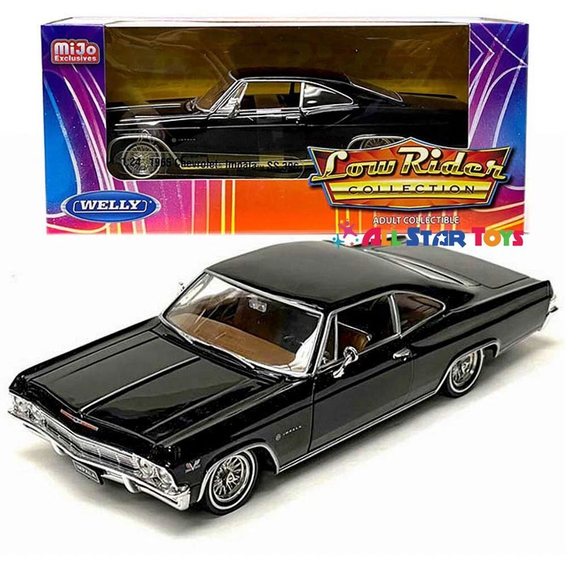 1/24 Welly Low Rider 1965 Chevrolet Impala SS 396 Diecast Model Black 22417 LRW