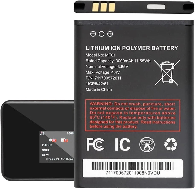 MF01 Battery 2026 Upgraded for Turbo Hotspot 2 Replacement Battery MF01 Battery