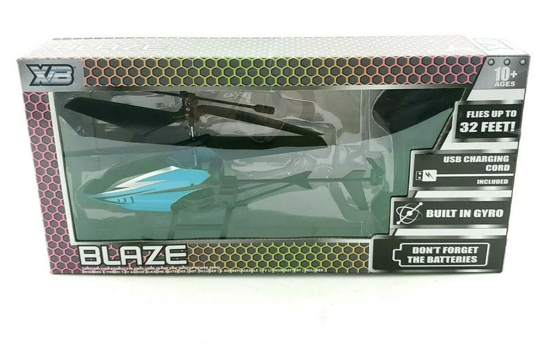 Blaze XB Helicopter RC Remote  Flies Up To 32 Feet USB Charging Cable USA Seller
