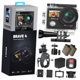 Brave 4 Action Camera 4K 30fps Ultra Hd Video 20MP Photo, EIS, WiFi Remote