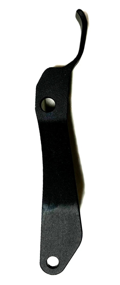 Locking piece handle, black metal with round mounting hole