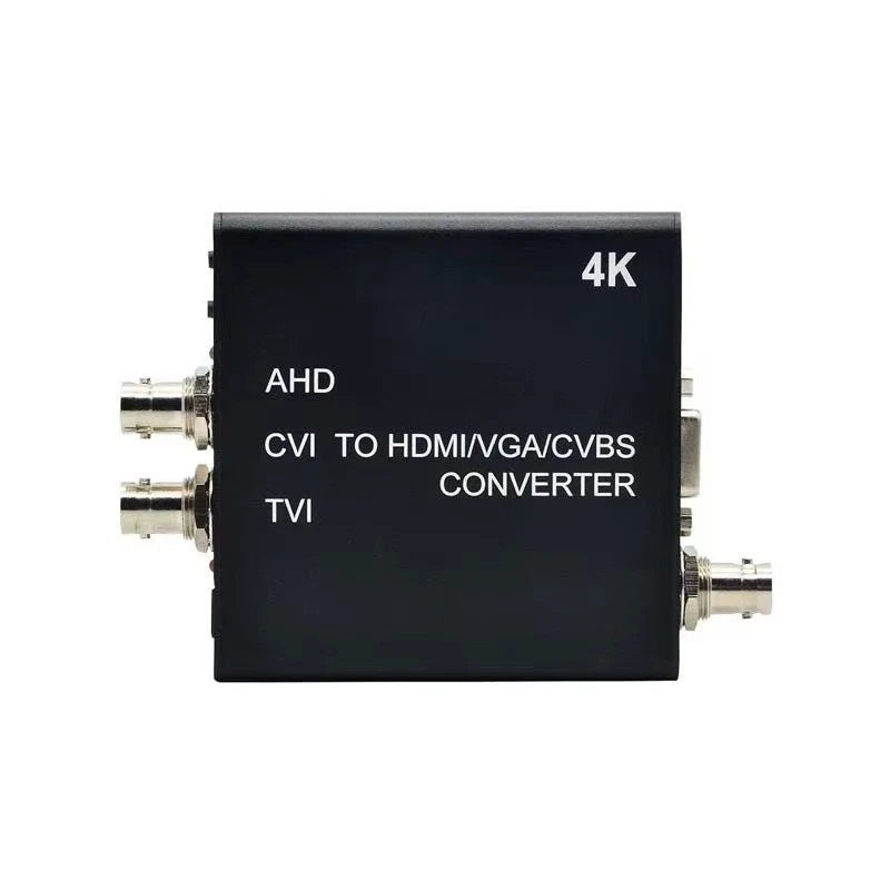 8MP 4K Camera Video Converter TVI/AHD/CVI To HDMI/CVBS/VGA Converter Looping