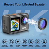 Waterproof Camcorder 4K Action Camera Dual Touch Screen Sports DV Recorder