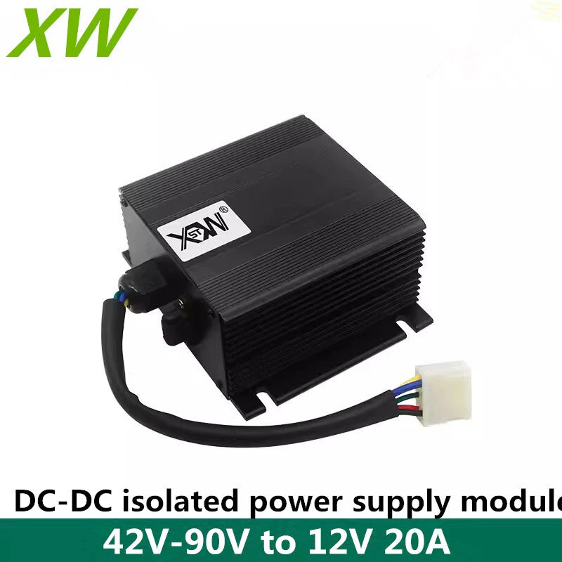 42V-90V to 12V 20A DC-DC Isolated Power Converter Step-down Module 48V60V72V-12V