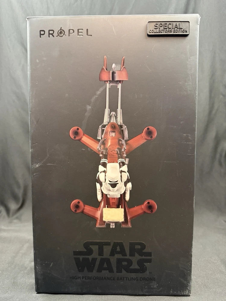 Propel Star Wars drone speeder bike battle quad collector edition box, front view