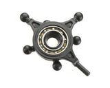 RC helicopter swashplate bearing hub with black arms and central ring
