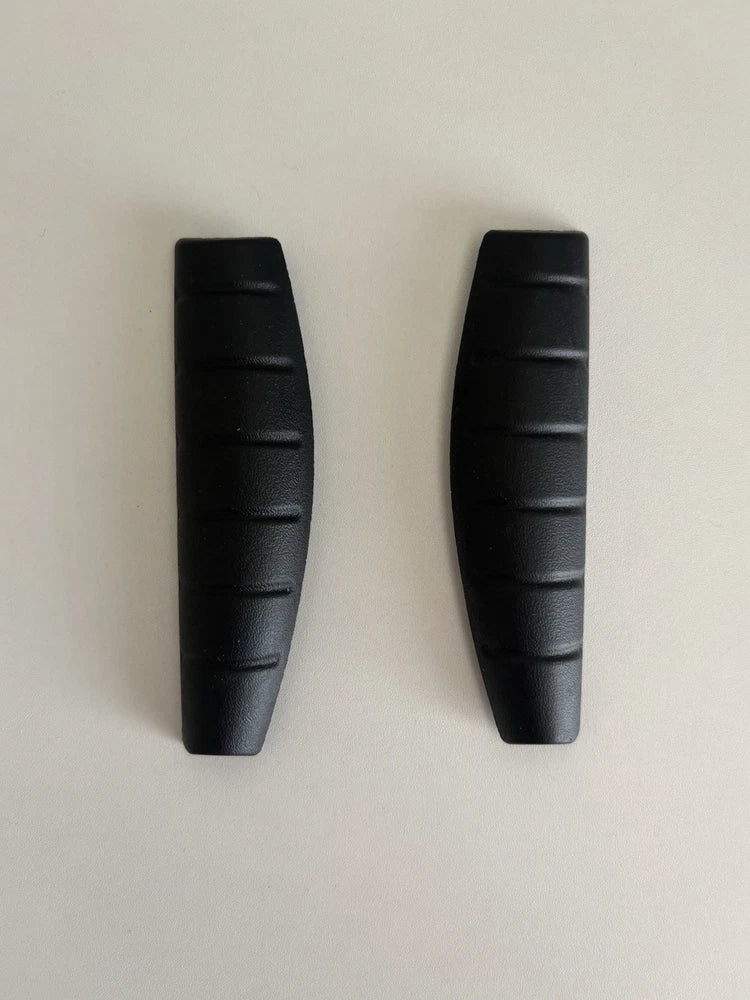 Black rubber controller hand grip, right and left pair
