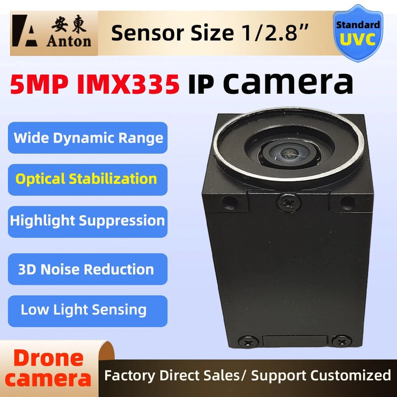 IMX335 5MP 2K USB2.0 Camera Module OIS FOV D 136?? Driver Free 15fps for Drone