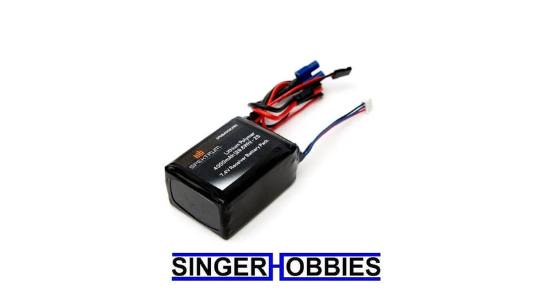 Spektrum 7.4V 4000mAh 2S LiPo Receiver Battery Universal EC3 SPMB4000LPRX HH Battery