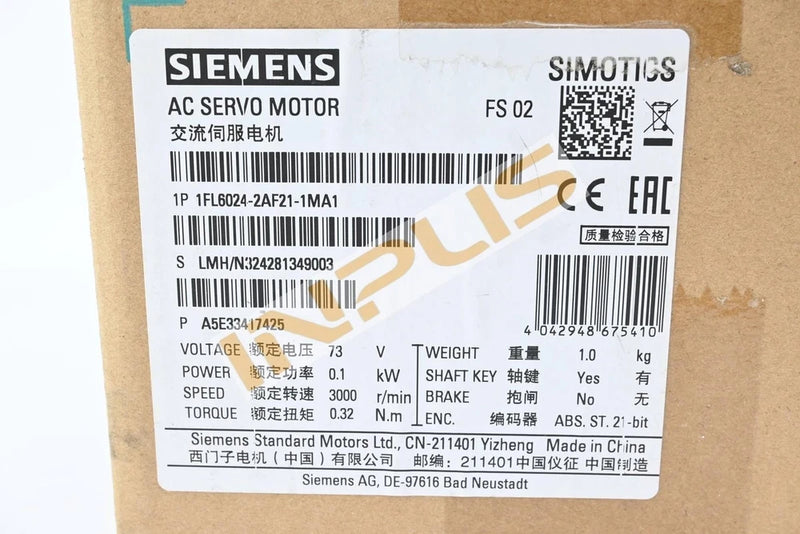 1FL6 024-2AF21-1MA1 NEW SIEMENS AC Servo Motor Converter   w/ WARRANTY