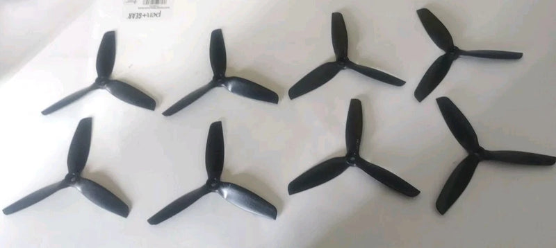 Black three-blade quadcopter propellers set