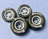 Resin 15/17 Scale in. ¡°Weld S70¡± Wheels With Hoosier Drag Slicks 1/24,1/25