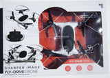 Sharper Image Fly+Drive RC drone set box showing drone and remote controller