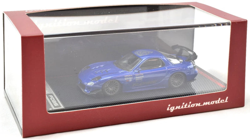 Ignition Model Amemiya Blue Metal Mazda RX-7 (FD3S) RE 1:64 Diecast Car IG1951