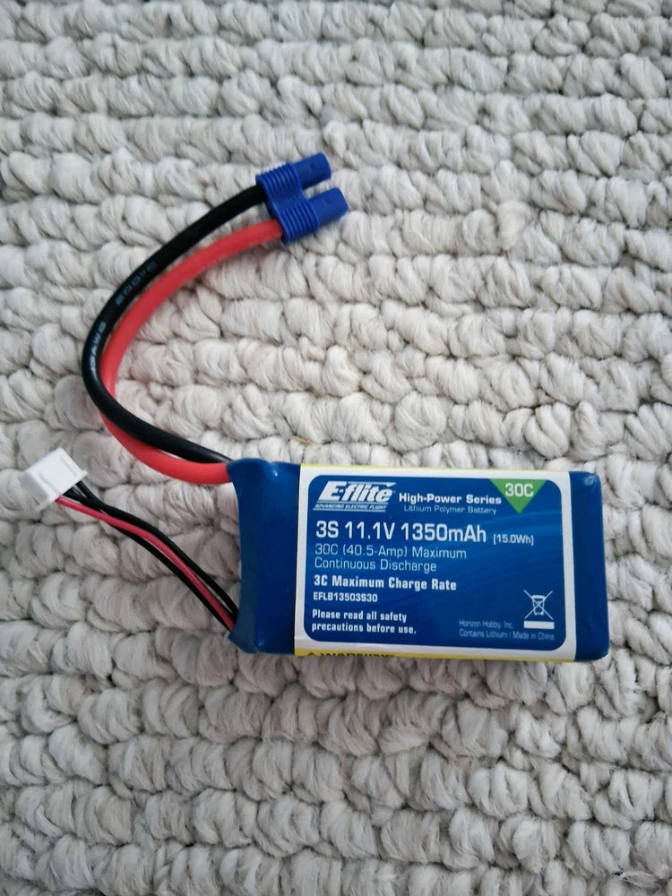Eflite EFLB13503s30 1350mAh 3S 11.1V 30C LiPo Battery EC3 300X Blade TESTED Battery