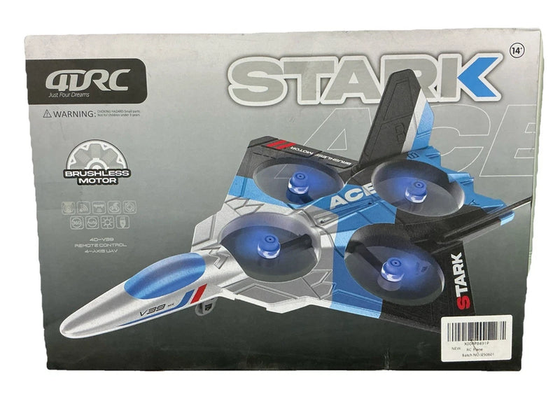 Stark Ace remote control drone jet box with blue propellers