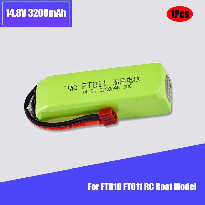 4S 14.8V 3200mah 30C Lipo Battery with T plug For FT010 FT011 RC Boat Model