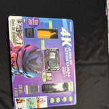 Vivitar 4K Ultra HD Action Camera Wi-Fi Dual Screens Waterproof 20MP Black