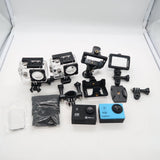 Lot of 2x Action Cameras with moutning accessories