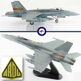 Hobby Master 1/72 F/A-18A Hornet model jet, light gray with RAAF-style markings