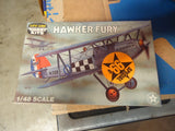 Vintage Life-Like Hobby Kits Hawker Fury Model Scale 1/48 Sealed!!