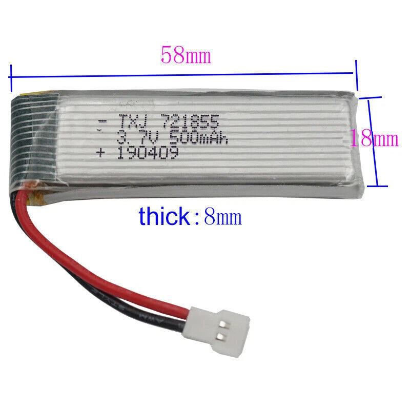 3.7V 500mAh lipo battery For Wltoys V930 V977 V988 E50S E50 T37 H37 H07 RC plane Battery